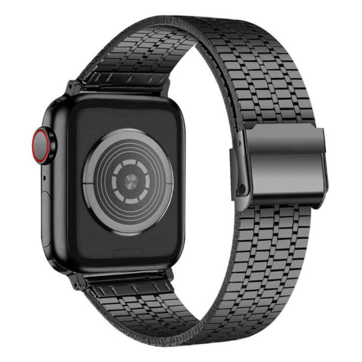 Mesh Armband Edelstahl Apple Watch 7 (41mm) - Schwarz