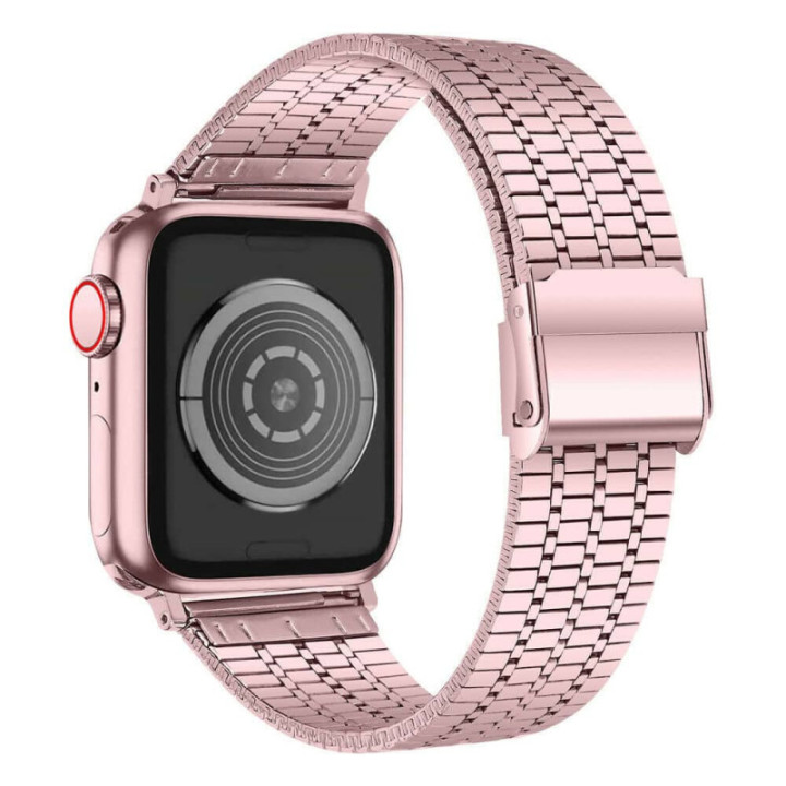 Mesh armbånd i rustfritt stål Apple Watch 7 (41 mm) - Rosa