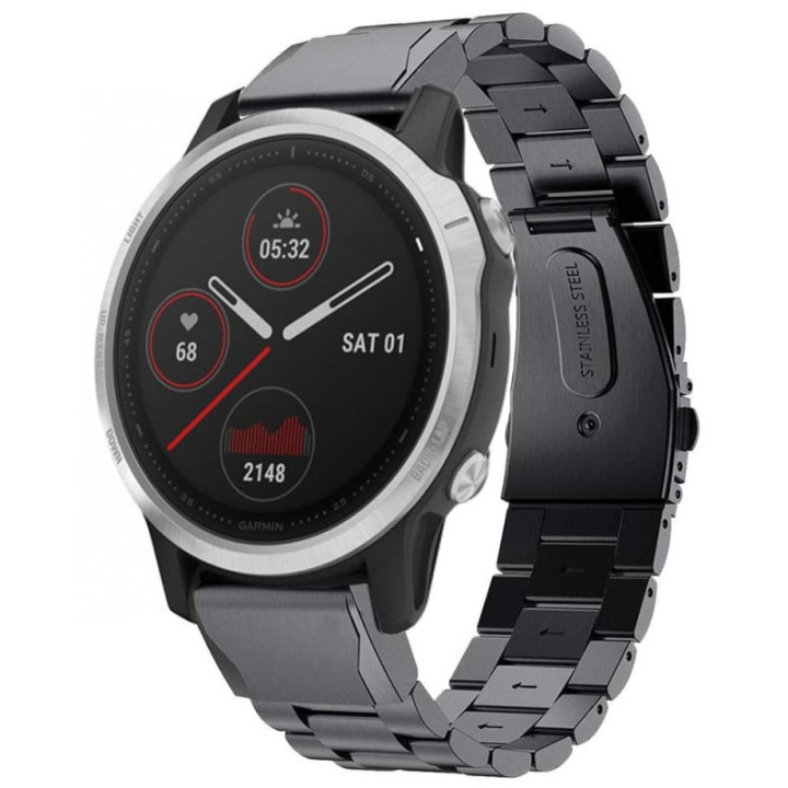 Armbånd titan Garmin Fenix 7S - Svart