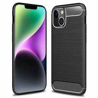 Børstet silikondeksel Apple iPhone 14 Pro - Sort