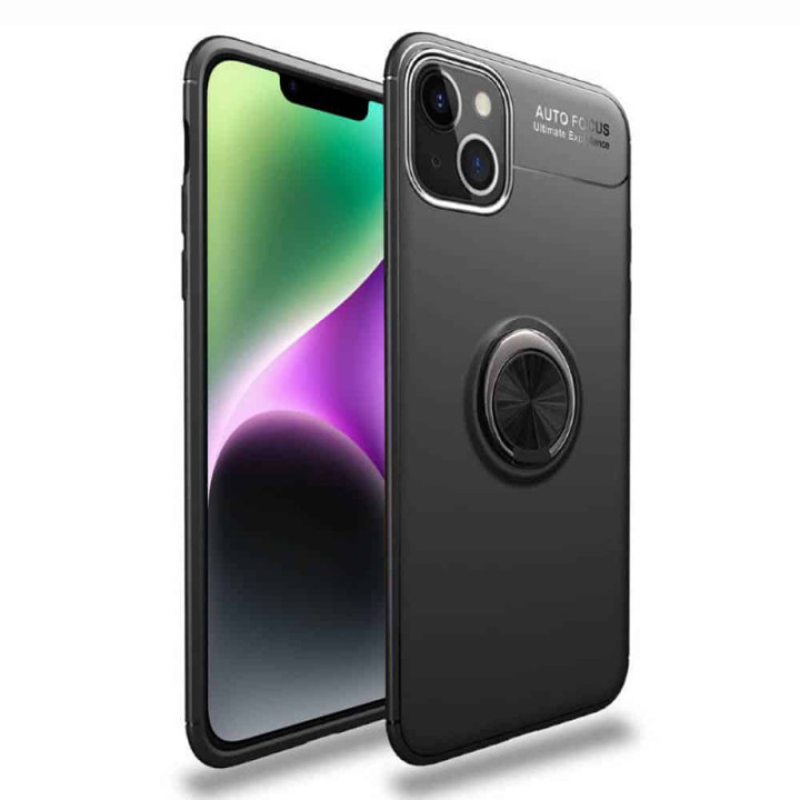 Slim Ring Cover Apple iPhone 14 Pro - Sort