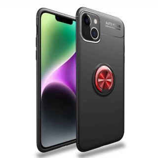 Slim Ring Case Apple iPhone 14 Pro - Svart/Röd