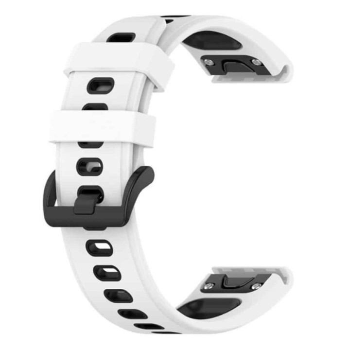 Twin Sport Armbånd Garmin Fenix 6S - Hvid/sort
