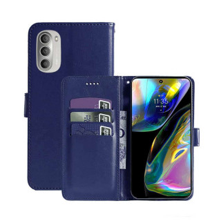 Lompakkokotelo 3-kortti Motorola Moto G82 5G - Tummansininen