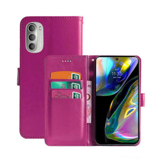 Lompakkokotelo 3-kortti Motorola Moto G82 5G - Vaaleanpunainen