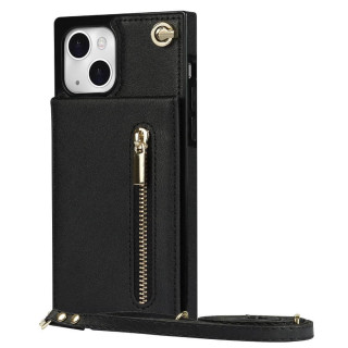 Zipper halskæde etui Apple iPhone 13 Pro Mini - Sort
