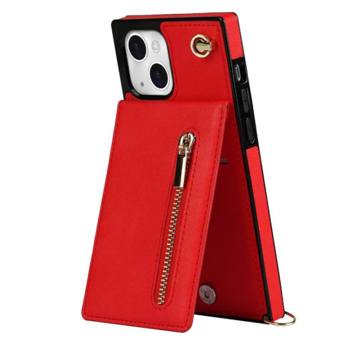 Zipper necklace case Apple iPhone 13 - Red