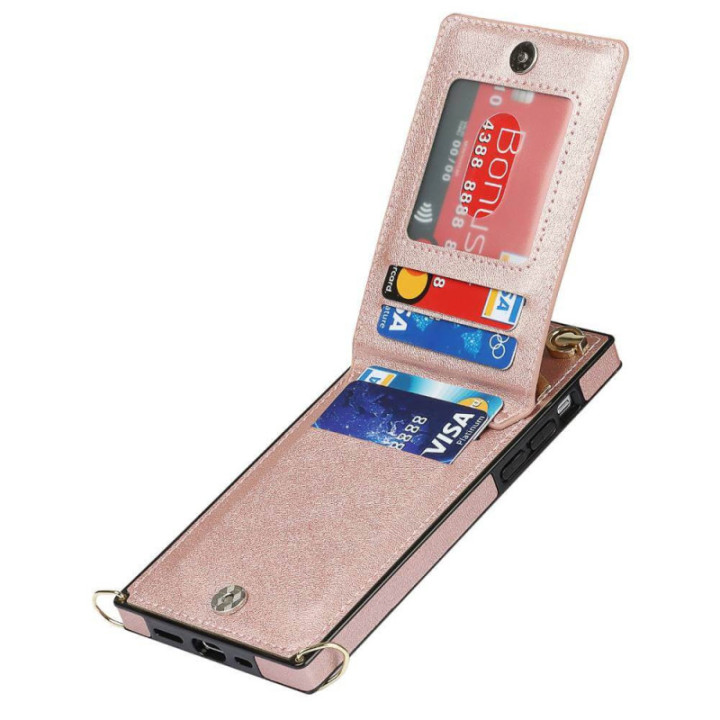Zipper Halskette hülle Apple iPhone 12 - Rose
