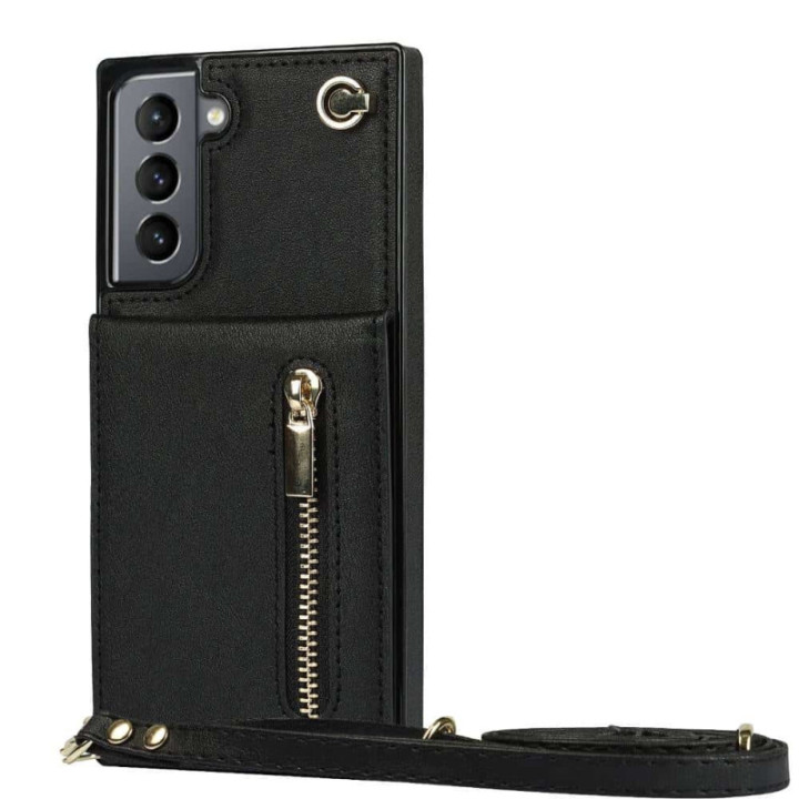 Zipper necklace case Samsung Galaxy S22 - Black