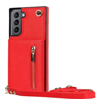 Zipper Halskette hülle Samsung Galaxy S22 - Rot