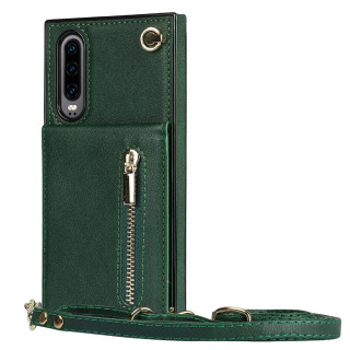 Zipper halskæde etui Huawei P30 - Grøn