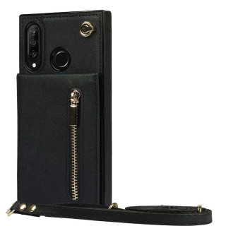 Zipper kaulakorukotelo Huawei P30 Lite - Musta