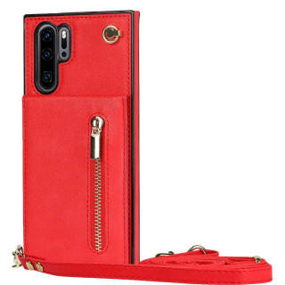 Zipper kaulakorukotelo Huawei P30 Pro - Punainen