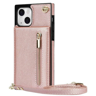 Zipper halskæde etui Apple iPhone 14 - Rose