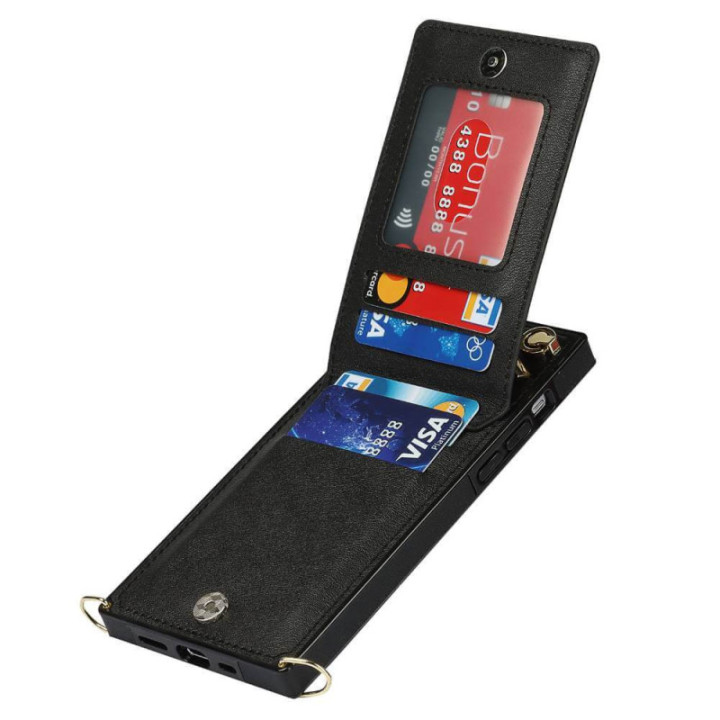 Zipper Halskette hülle Apple iPhone 14 - Schwarz