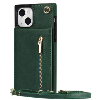 Zipper necklace case Apple iPhone 14 - Green