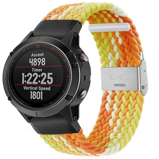 Flettet elastisk armbånd Garmin Fenix 5X - gradientorange