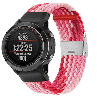Flettet Elastik Armbånd Garmin Fenix 5X - gradientred