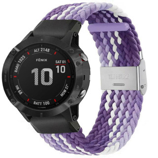 Geflochtenes Elastisches Armband Garmin Fenix 6X - gradientpurple