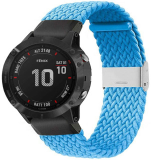 Flettet elastisk armbånd Garmin Fenix 6X - skyblue