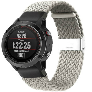 Geflochtenes Elastisches Armband Garmin Fenix 5X - stone