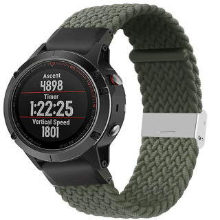 Flettet elastisk armbånd Garmin Fenix 5X - Army