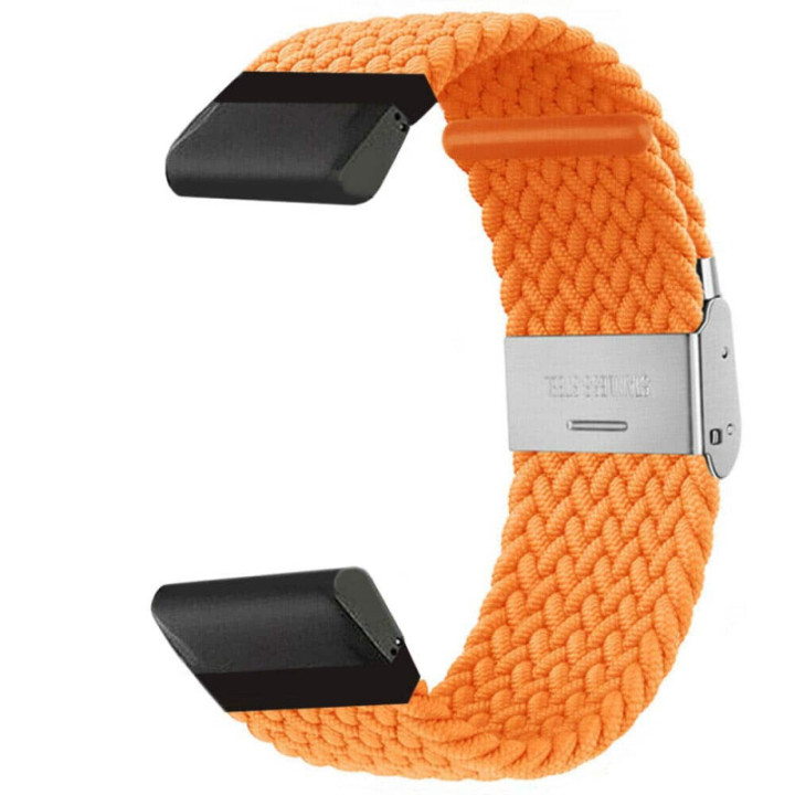 Punottu elastinen rannekoru Garmin Fenix 6X - Oranssi