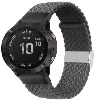 Punottu elastinen rannekoru Garmin Fenix 6X - skygrey