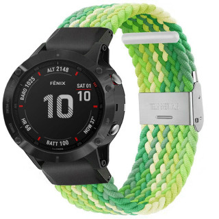 Braided Elastic Bracelet Garmin Fenix 6X - gradientgreen