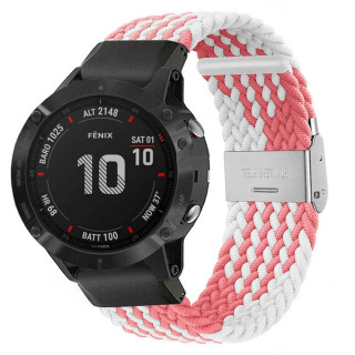 Geflochtenes Elastisches Armband Garmin Fenix 6X -  rosavit