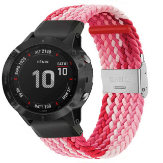Flettet elastisk armbånd Garmin Fenix 6X - gradientred