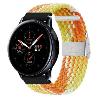 Flätat Elastiskt Armband Samsung Galaxy Watch Active 2 (44mm) - Gradient orange