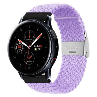 Flätat Elastiskt Armband Samsung Galaxy Watch Active 2 (44mm) - Ljuslila