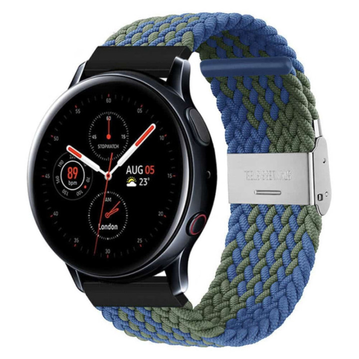 Braided Elastic Bracelet Samsung Galaxy Watch Active 2 (44mm) - bluegreen