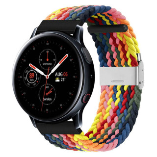 Flettet elastisk armbånd Samsung Galaxy Watch Active 2 (44mm) - rainbow