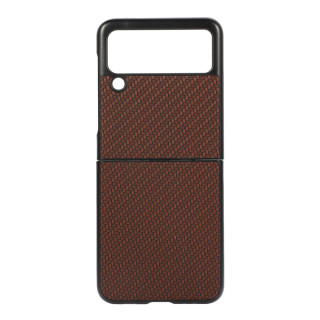 Kohlefaser hülle Samsung Galaxy Z Flip 4 - Braun