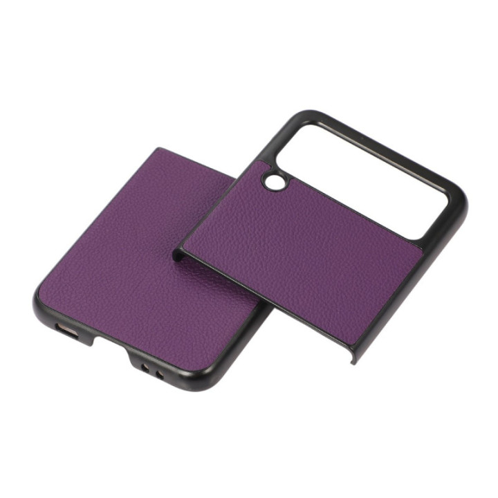 Nahka kuori Samsung Galaxy Z Flip 4 - Violetti